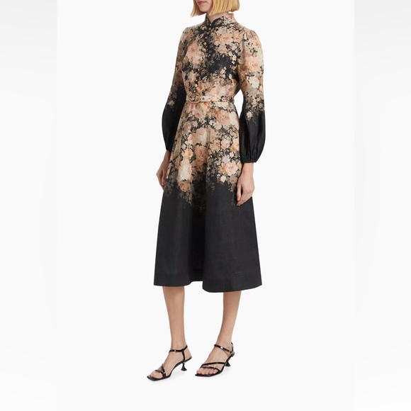 Zimmermann Floral Linen Midi Dress Size 4-6. Zimmermann size 1 - Picture 4 of 6